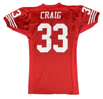 1984-90 Roger Craig San Francisco 49ers Home Game Worn and Signed Jersey Mears A-10